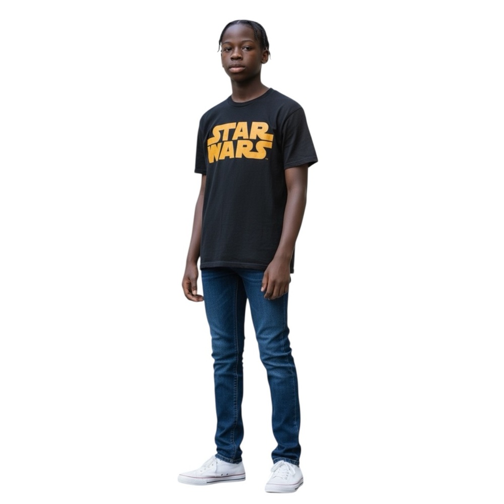 DISNEY STAR WARS Classic Black Unisex Short Sleeve T-Shirt size small